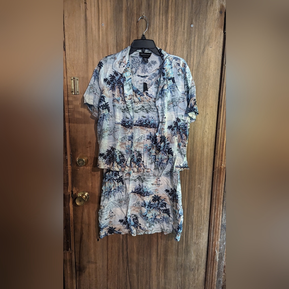 Connected apparel size 12 sleeveless dress with shirt jacket